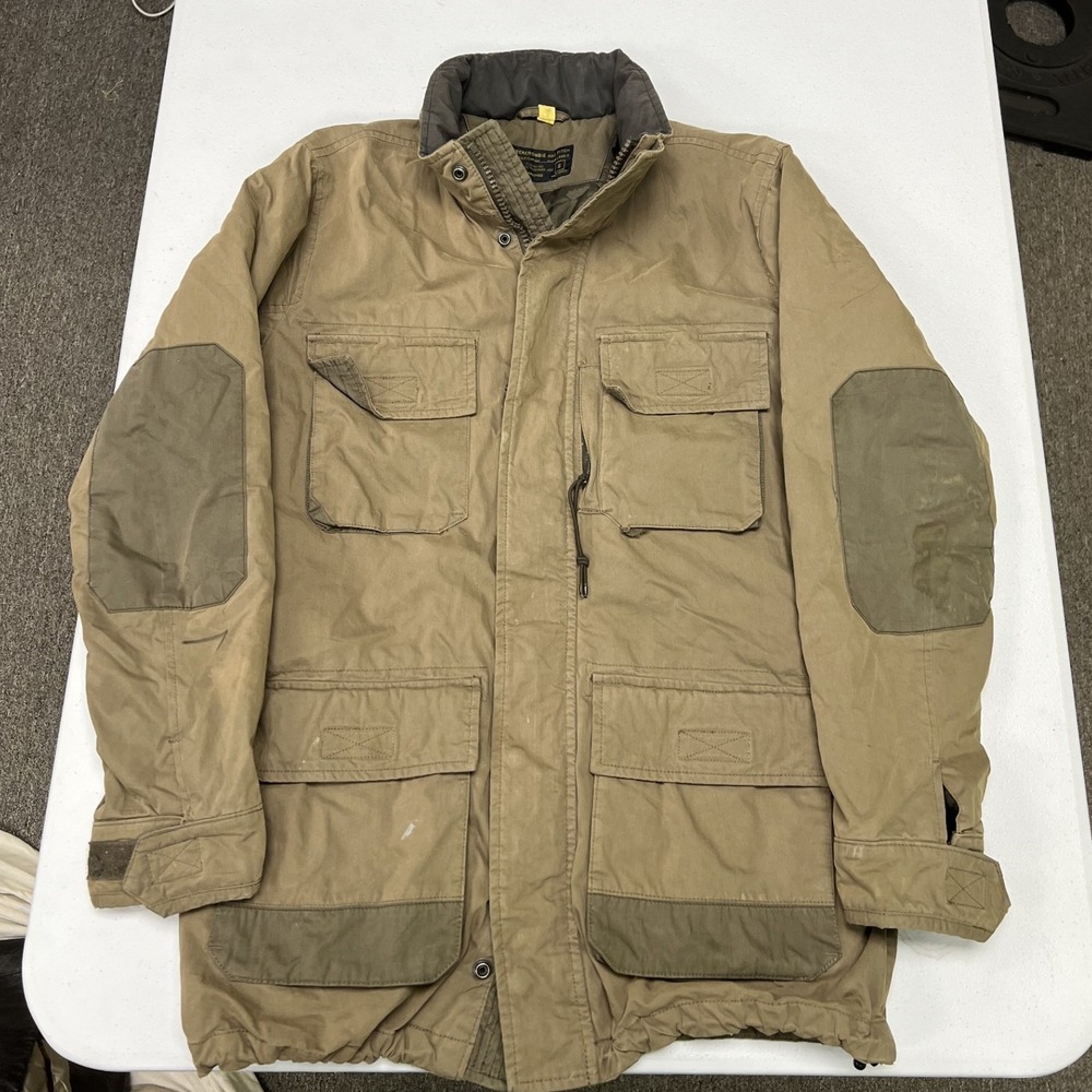 Abercrombie & Fitch Field Jacket Mens S Tan Olive Utility Quilted Lining A4